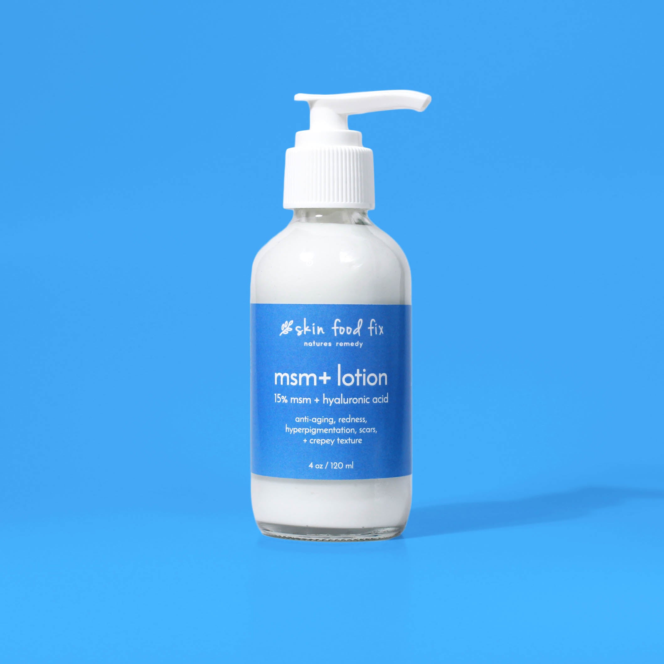 MSM lotion rosacea redness